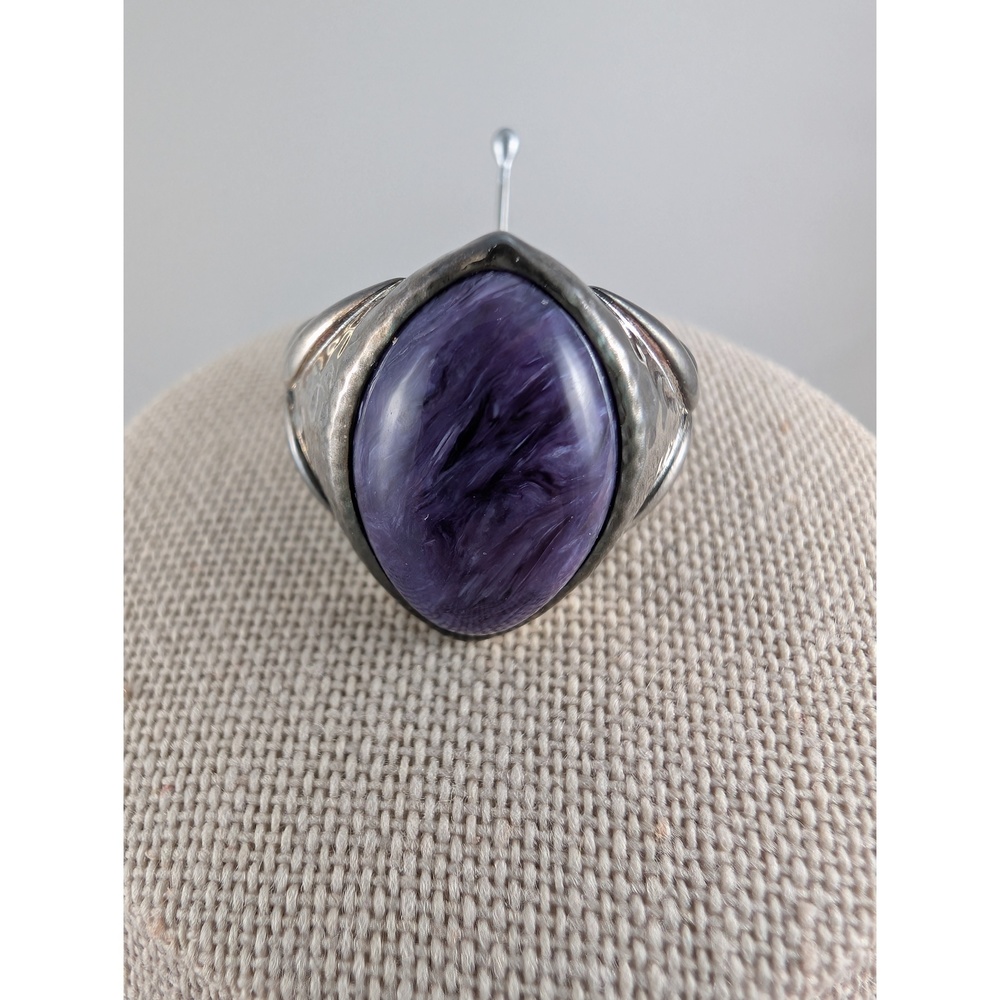 JAi by John Hardy 925 Silver Ring Chalcedony Gemstone Statement Purple